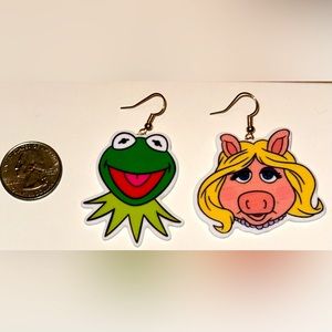 Kermit & Ms.Piggy Earrings
